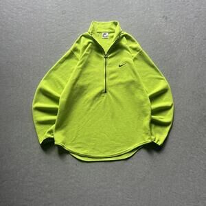 Vintage 90s Green Nike Fleece Zip-Up